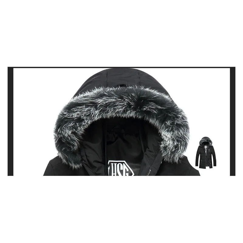 

Plus size XXL - 7XL new style smart casual down coats men fur collar hooded down jackets male outerwear 2019 autumn winter
