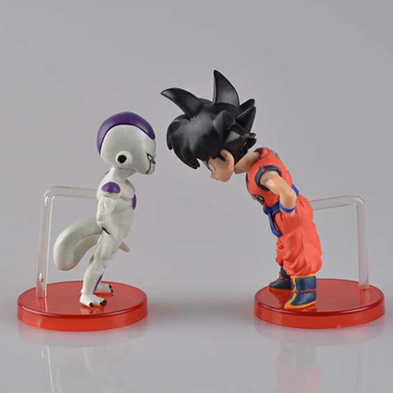 Dragon Ball Z 2 pz/Набор мини фигурка Сон Гоку против. морозильная камера figura Giocattolo del PVC