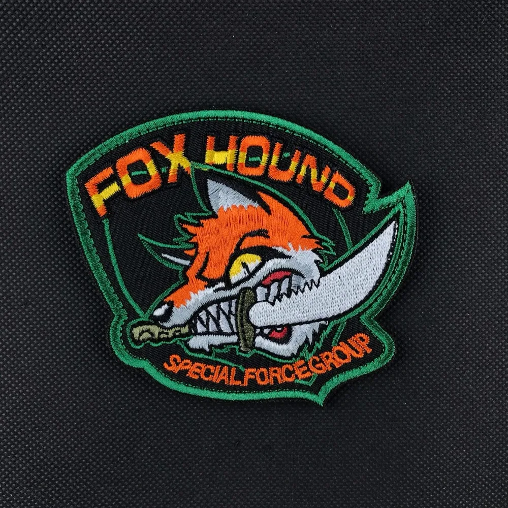 

20pcs Fox Hound Patch Embroidery Special Force Group Tactical Patches Hook Loops Military Badge Combat Armband Morale Brassard