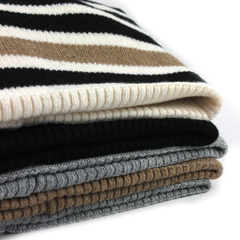 [FLB] зимняя шапка Skullies Beanies для вязаной шапки женская маска Толстая Балаклава ушанка шерстяная полосатая шапочка шапки F18057