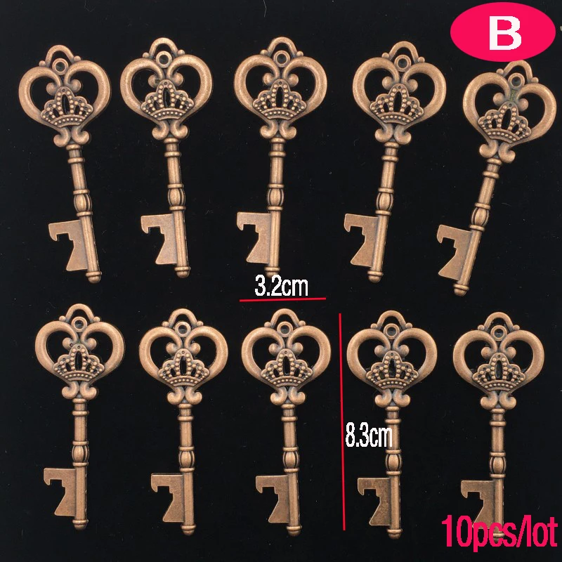 B-10pcs 10 шт./лот Свадебные сувениры бутылка в форме черепа открывалка бирки свадебные сувениры и подарок для гостей вечерние сувениры праздничные вечерние принадлежности - Цвет: B-10pcs