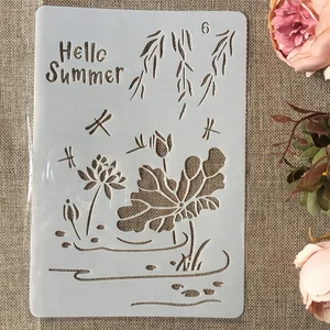 Новинка, 26 см Hello Summer DIY ремесла, трафареты, живопись, штампованная для скрапбукинга тиснильный альбом, бумажная карта, шаблон