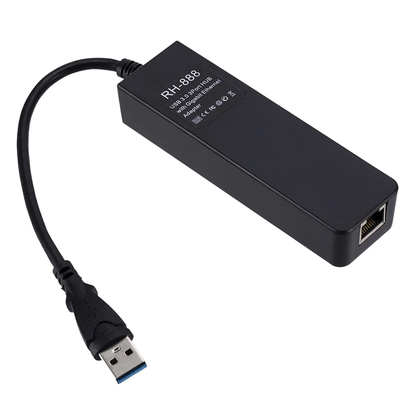 Высокоскоростной 3 порта USB 0 Gigabit Ethernet Lan RJ45 сетевой адаптер концентратор до 100/1000