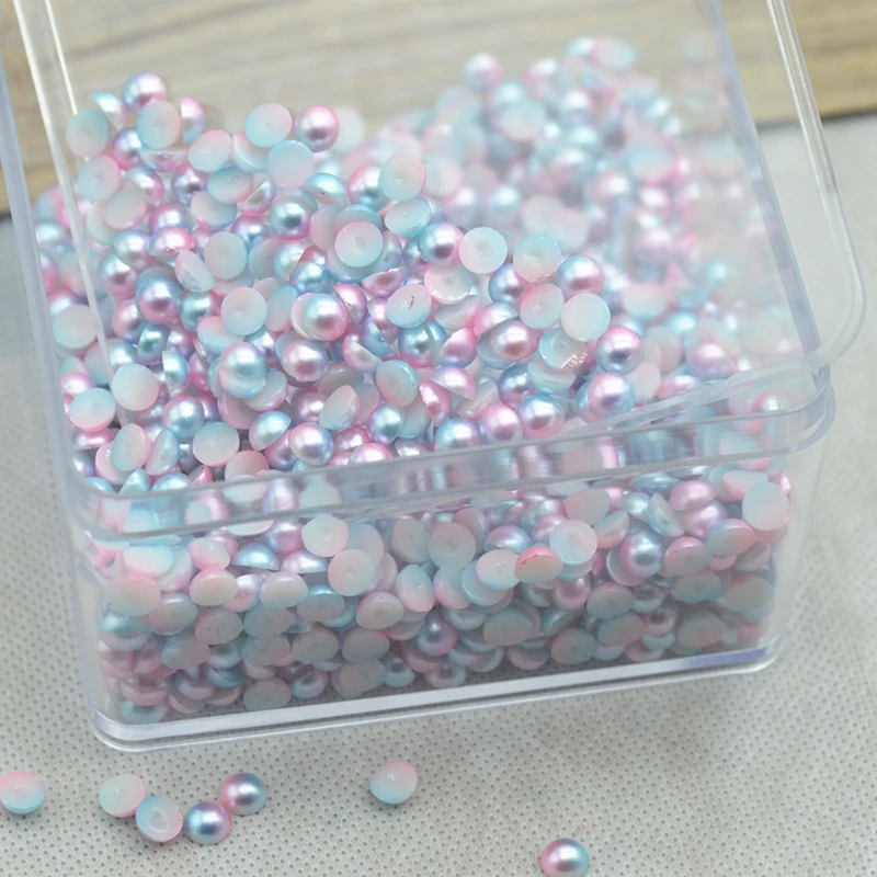 Новинка распродажа голубой розовый модный цвет Круглый с плоской задней частью