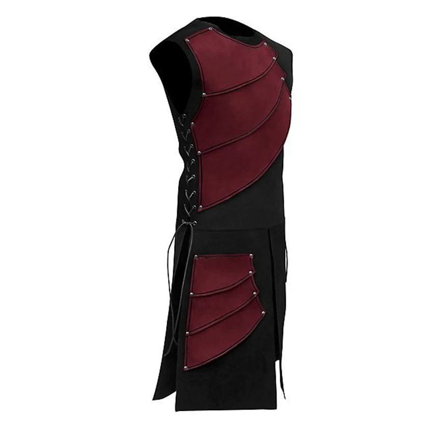 Мужские Ретро средневековые костюмы жилет костюм для тематической вечеринки