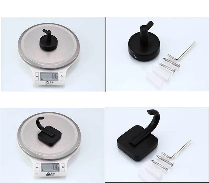 

Free shipping Biggers Europe black color stainless steel bathroom robe hook single coat towel hook door hat hanger OZJ1
