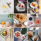 Бумажная доска для фотосъемки, деревянный текстурный фон, картонная посуда для фото аксессуары для фона, украшение для кухни