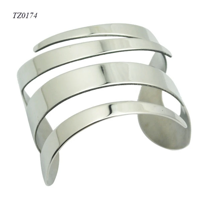 Hot Selling Punk Style Wide Cuff Bangles Bracelet 316l Stainless Steel Opened Jewelry | Украшения и аксессуары