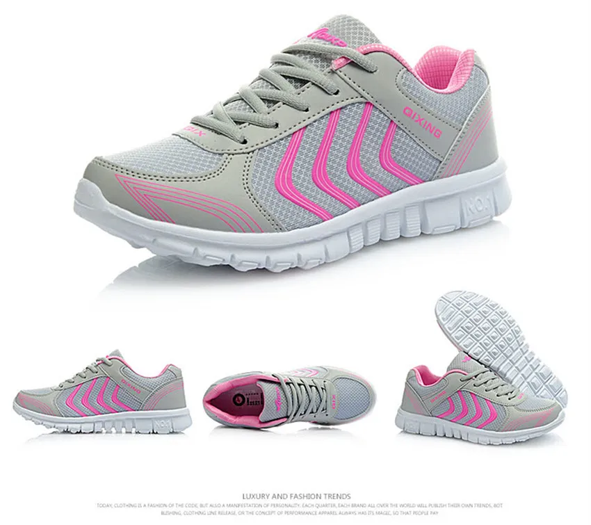 2017 Women's Sneakers Breathable Walking Sport Shoes Women Outdoor Running Female Lightweight Lace-up Woman | Спорт и