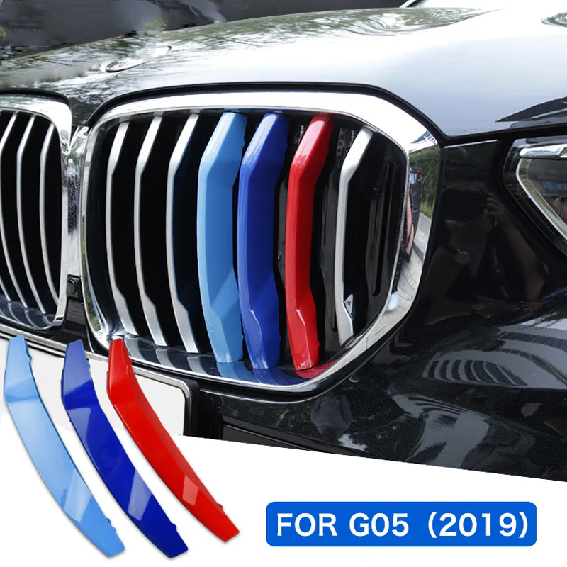 3 шт. передняя Накладка на решетку автомобиля для BMW X5 G05 2019 года|Хромирование| |