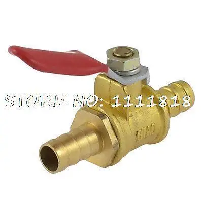 Полный порт 8 мм диаметр барб рычаг ручкой латунь инлайн шаровой кран отсечки