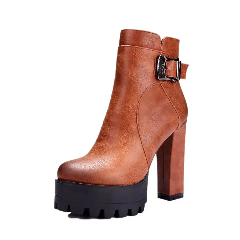 Женские ботильоны на платформе и толстом высоком каблуке размеры 34 42|shoes fashion|boots