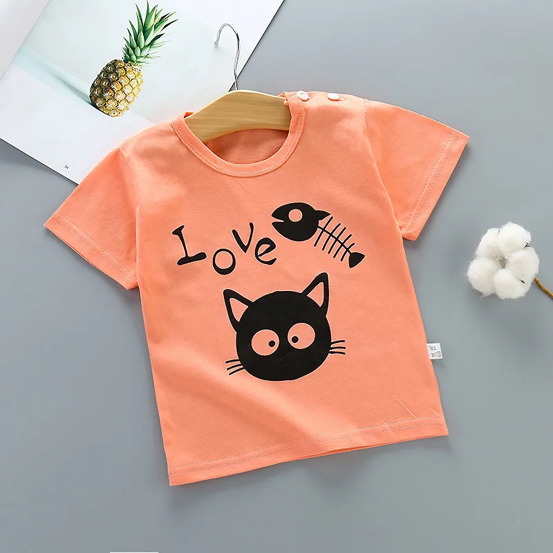 Roupa infantil masculino Крутое летнее пальто новая футболка с короткими рукавами милая