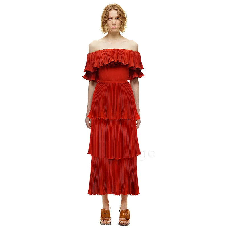 Сексуальные платья 2016 предложение Красное длинное женское платье с вырезом