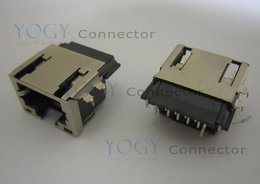 Гнездовой разъем RJ45 со светодиодом 5 шт. подходит для материнской платы ноутбука