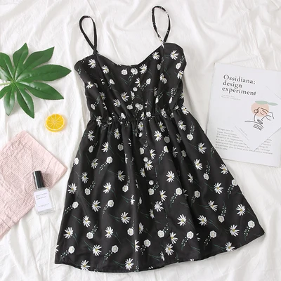 black-white SINGRAIN Boho Цветочные женские комбинезоны пляжный принт Cami комбинезоны широкие брюки короткие с рюшами Комбинезоны для отдыха женские Комбинезоны на бретелях - Цвет: black-white