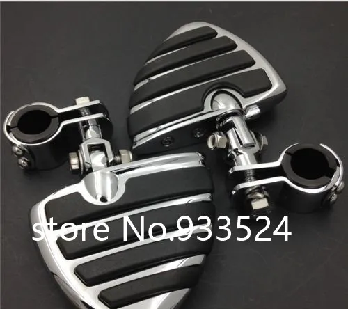 Wing Footpegs Footrest Male Mount Clamps for Harley Sportster Hond GoldWing GL1800 Suzuki Boulevard Yamaha XV250 Kawasaki VN1500|suzuki