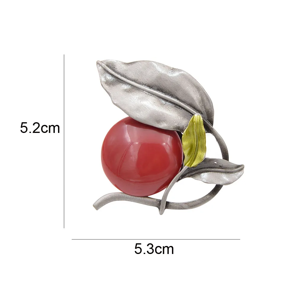 Винтажная женская брошь в виде листа с бусиной CINDY XIANG элегантное украшение из