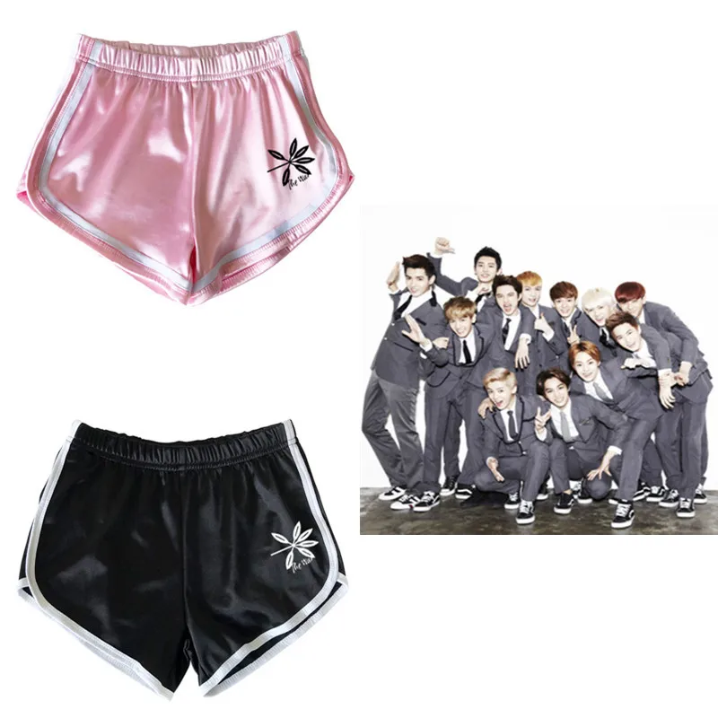 Kpop EXO летние свободные хлопковые женские шорты Harajuku корейские Повседневные