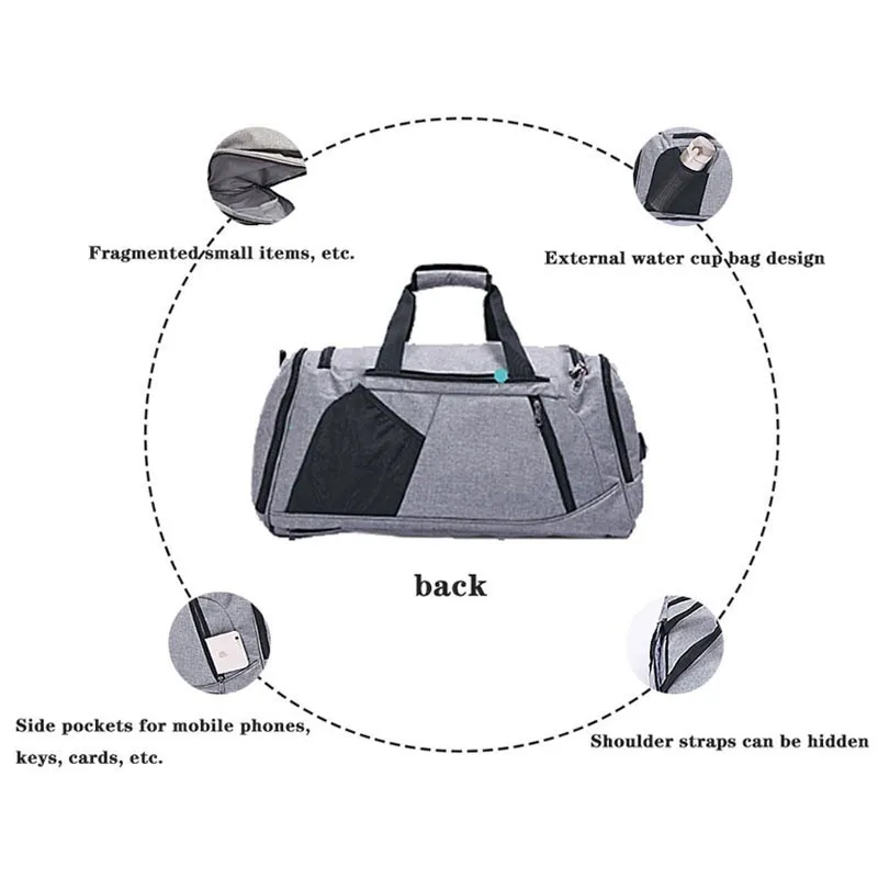 Сумка на плечо с разделением для сухой и влажной сушки сумка спортивная фитнеса