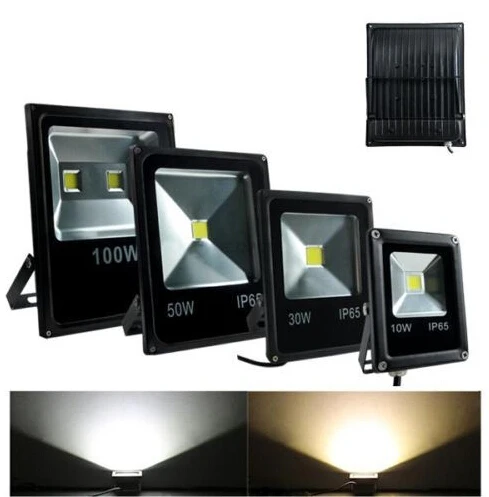 

ultrathin LED flood light 10W 20W 30W 50W Black AC85-265V waterproof IP65 Floodlight Spotlight Outdoor Lighting Free shipping