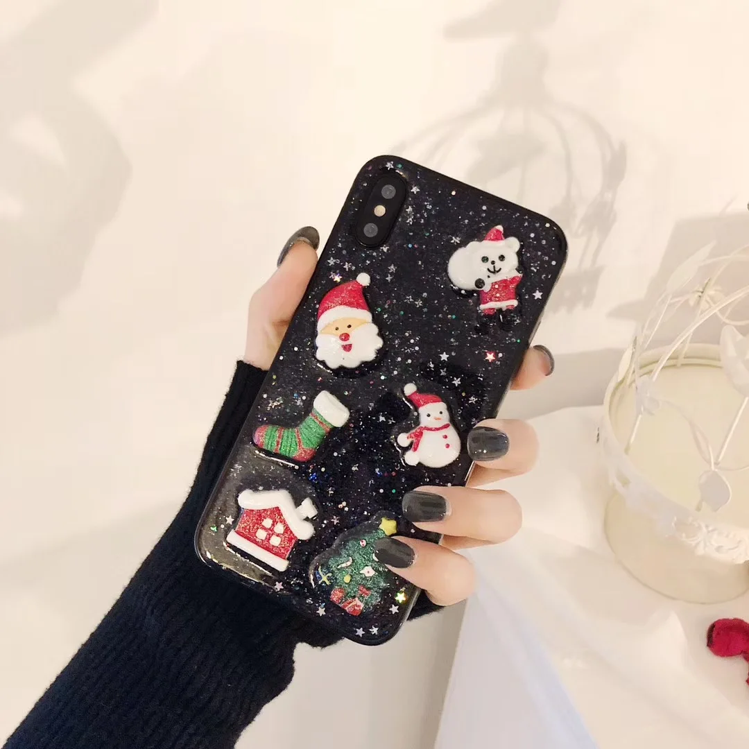 Рождественский блестящий чехол для iphone XS MAX X 10 XR 7 8 Plus 6s 6 сексуальный шикарный