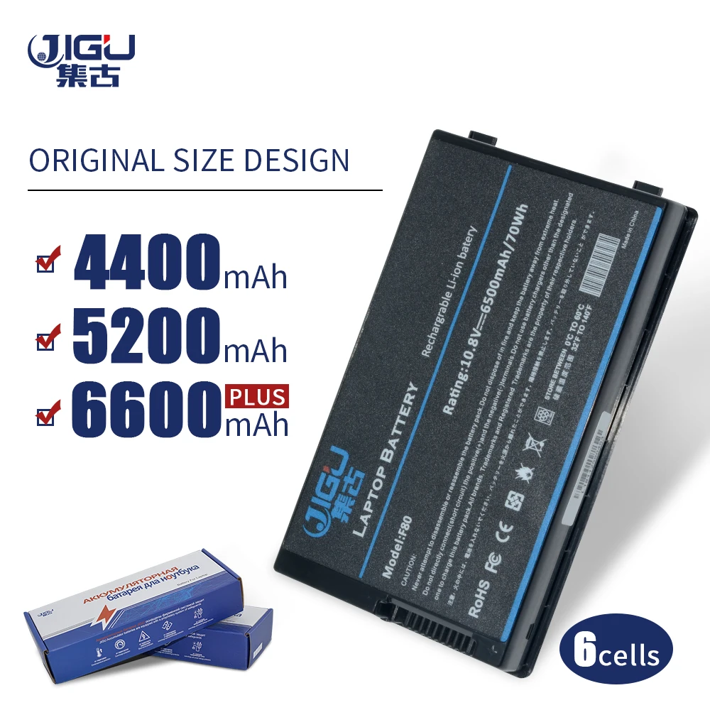 JIGU Горячая замена 6 ячеек Аккумулятор для ноутбука ASUS F80 A32-F80 с ячейками A32-F80A |