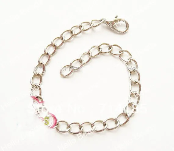 

24pcs/lot Charm Bracelet Blanks 8" inch DIY with Lobster Clasp