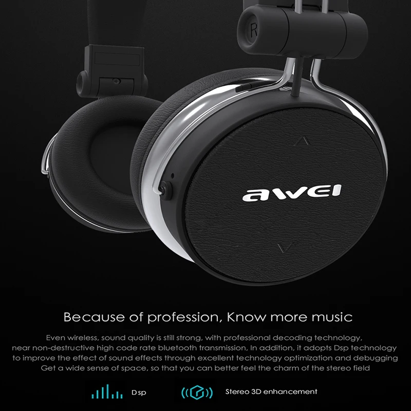 Беспроводная Bluetooth гарнитура AWEI A700BL cvc6.0 умное снижение уровня шума встроенный