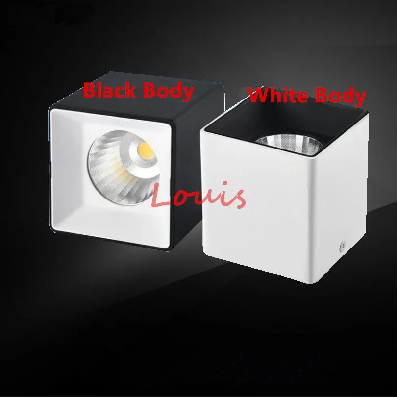 

6X Square Indoor Lighting CREE COB 10W 12W 15W LED Downlights Lamps Dimmable AC110V 220V LED Down light Spotlight Free Shipping