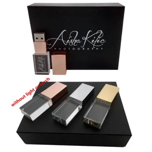 USB 3,0, прозрачный, акриловый, хрустальный флеш-накопитель, пользовательский 3D логотип компании