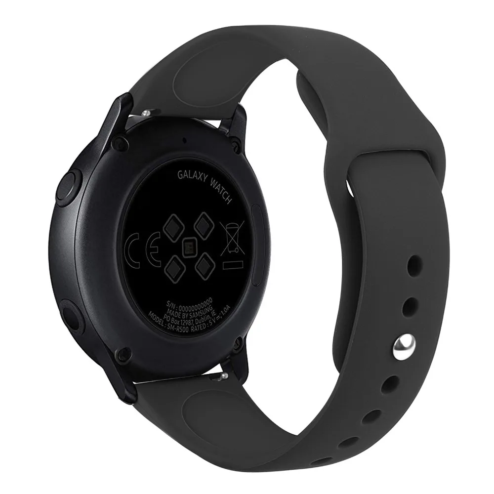 18 мм 20 22 спортивный силиконовый ремешок для Samsung Galaxy watch 42 46 активный часов Gear S2 Class