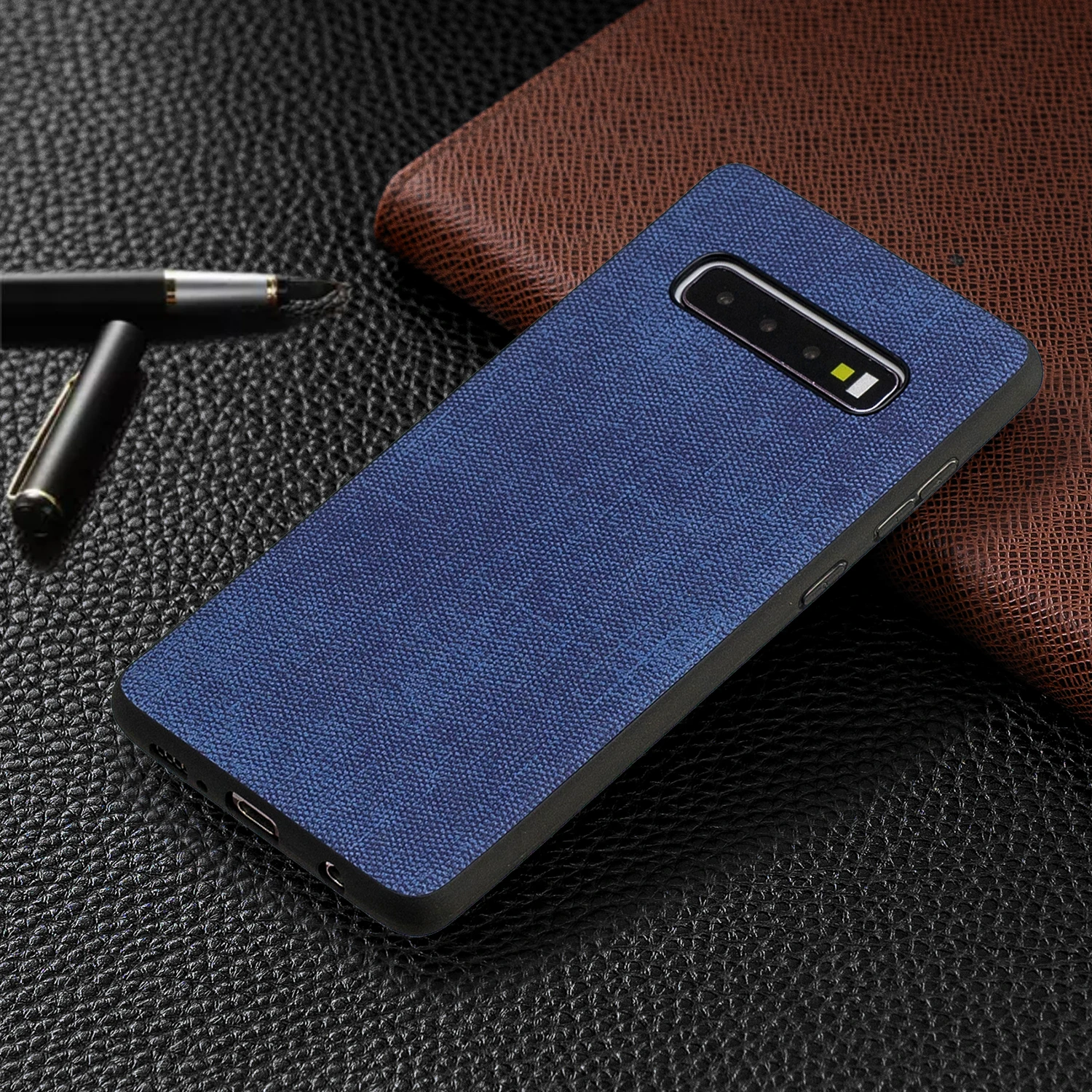 Джинсовый кожаный чехол для fundas Samsung Galaxy S10 Plus coque S10e S9 A30 A50 A70 Telefoon Hoesjes|Сверхмощный