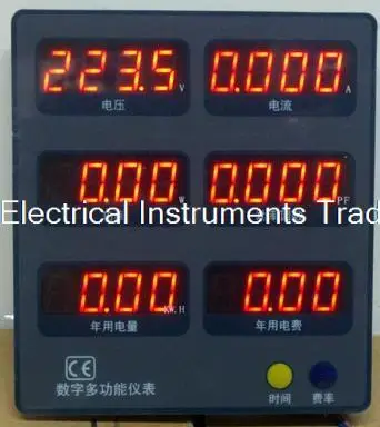 

6 in 1 LED display box display cabinets display power meter power factor embedded tester voltage current