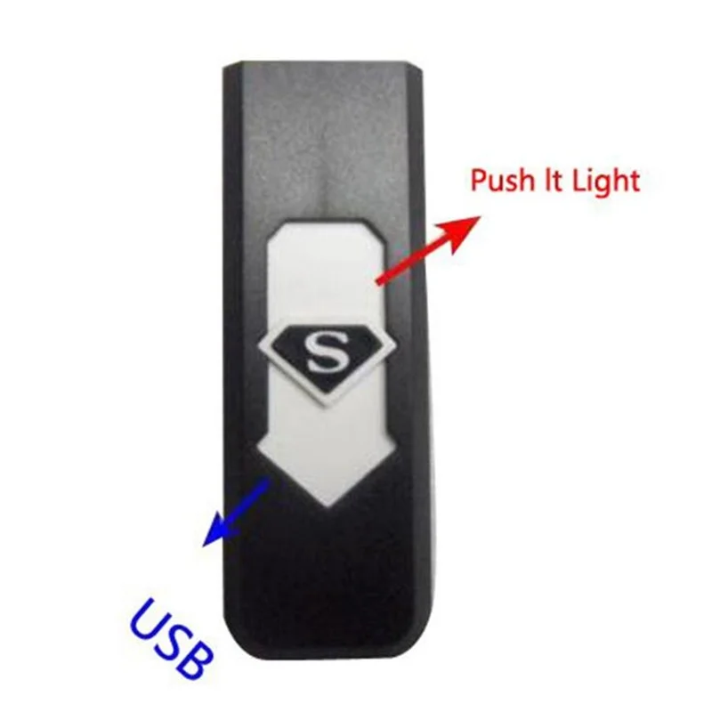 Горячая USB зарядка портативная ветрозащитная Вольфрамовая турбина Зажигалка без