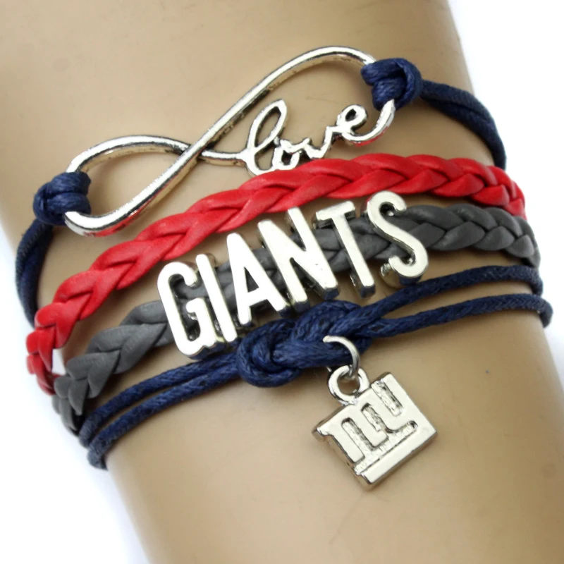 High Quality Infinity Love New York Giants Football Bracelet Best Gift for Fans Custom Any Themes | Украшения и аксессуары