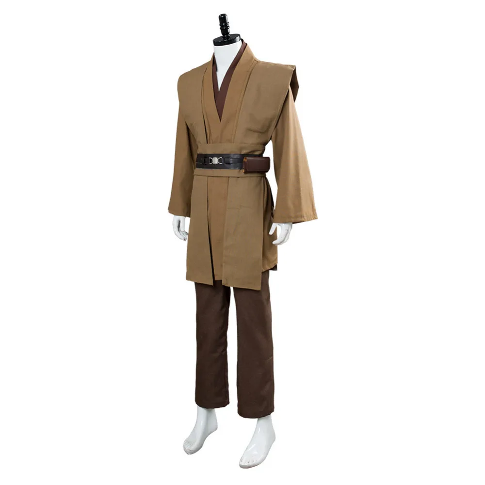 Туника джедая Star Kenobi костюм для косплея коричневая версия Карнавальная Униформа