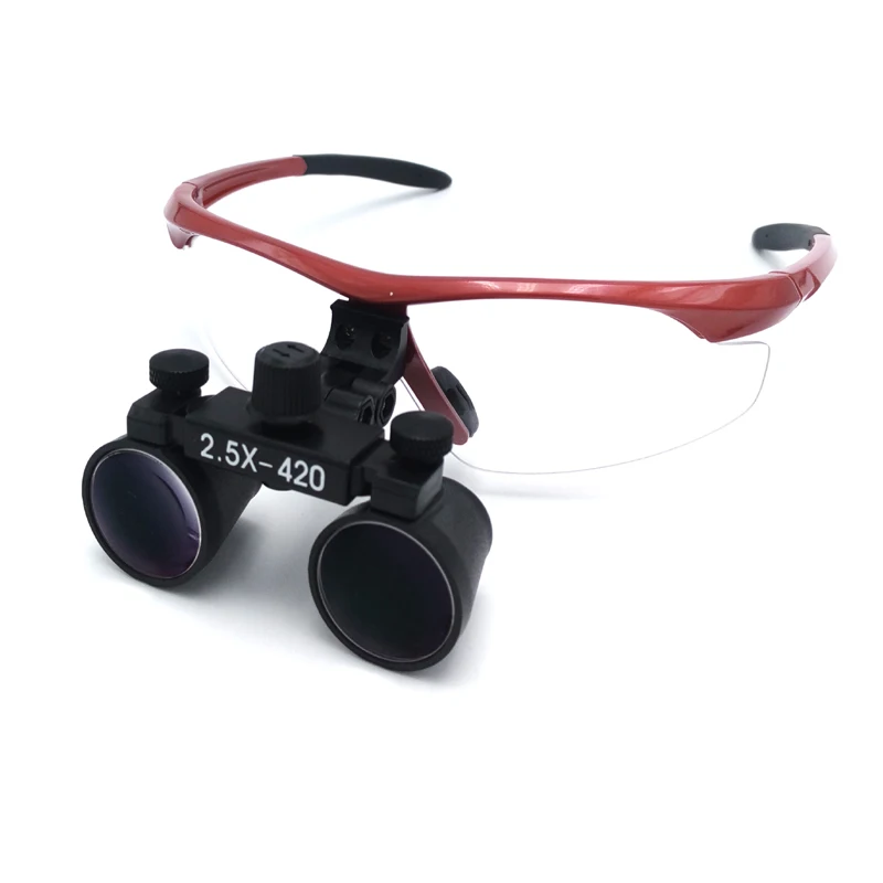 2 5X420 мм Увеличение бинокулярная стоматологическая лупа хирургическая Лупа с фар
