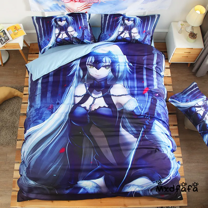 Комплект постельного белья с рисунком в стиле аниме Fate Grand Order выполнен
