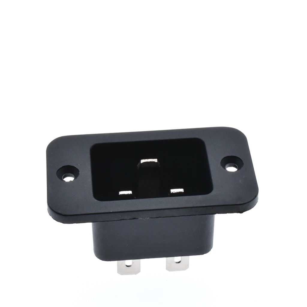 

10pcs/lot SS-3A IEC INLET AC socket high current UPS male 3 Pin IEC320 C20 Inlet Plug Power Socket Connector AC 250V 16A