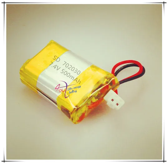 

XHR-2P 7.4V 500mAh 702030 core lithium polymer battery, Bluetooth MP3 sound card micro instrument