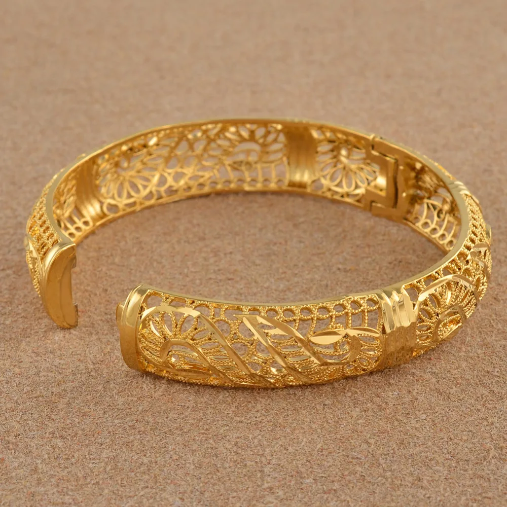 African Middle East Arab Gold Color Bride Bangle Bracelet for Women Good Jewelry Gifts #J0997 | Украшения и аксессуары