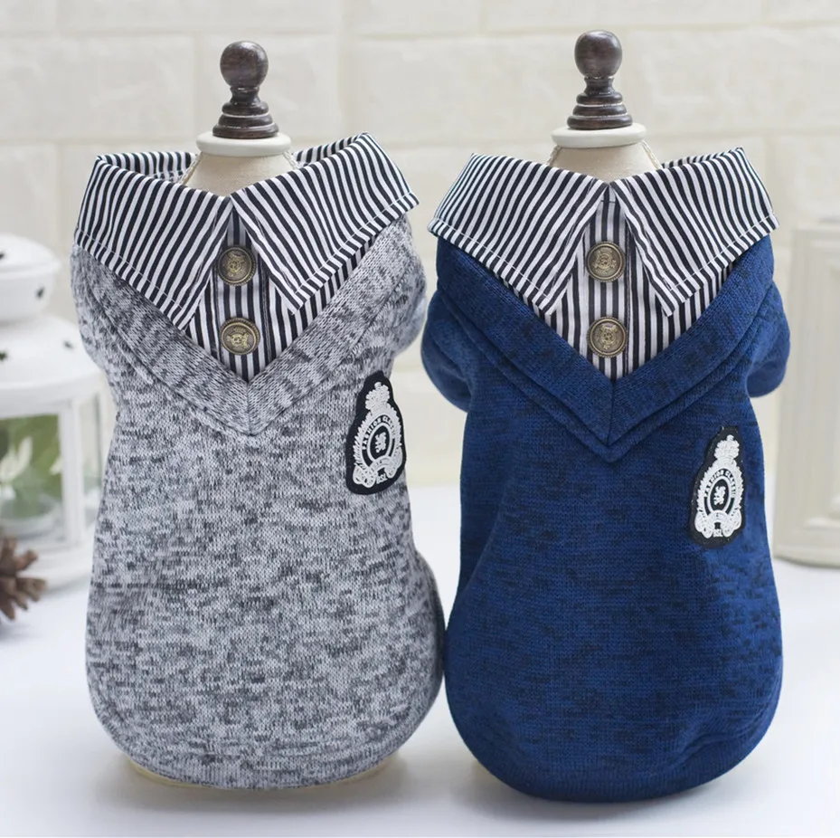 Зимнее теплое пальто для собак одежда маленьких куртки мягкий свитер