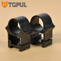 tgpul see through 2pcs high profile scope mount 1 inch ring for sight firing weapons ak hunting fits 20mm picatinny weaver rail