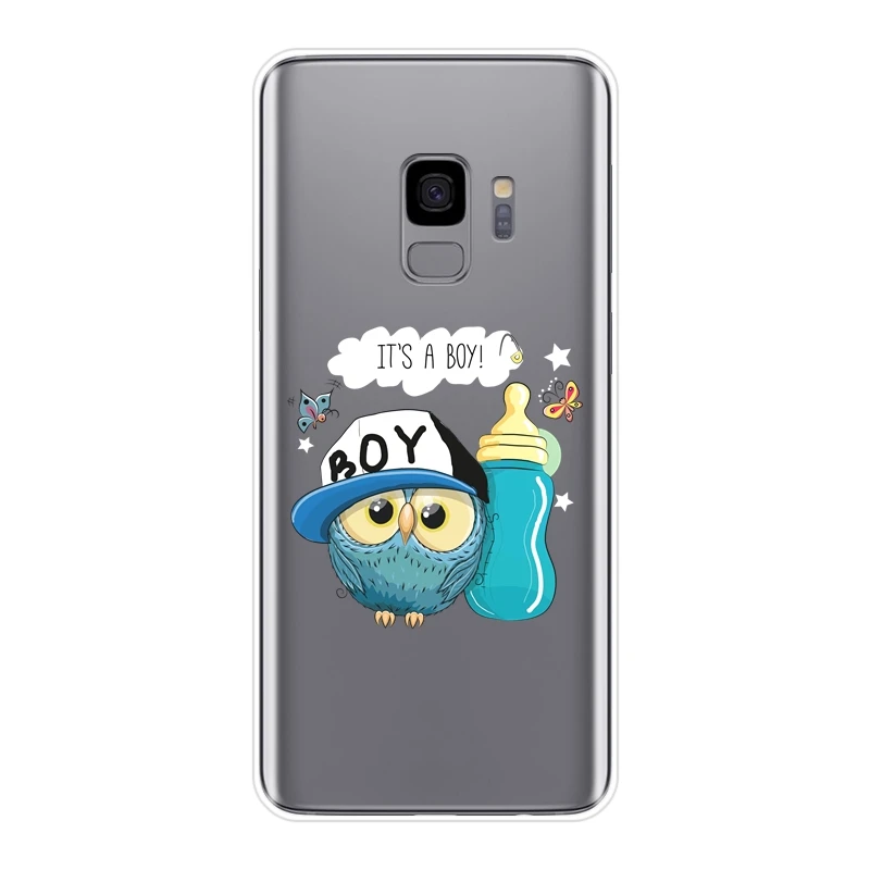 Задняя крышка для Samsung Galaxy Note 9 8 5 4 силиконовый мягкий чехол с милой совой S8 S9 Plus S5 S6
