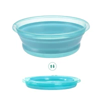 plastic portable folding silicon basin wash bucket multi functional foldable washbasin