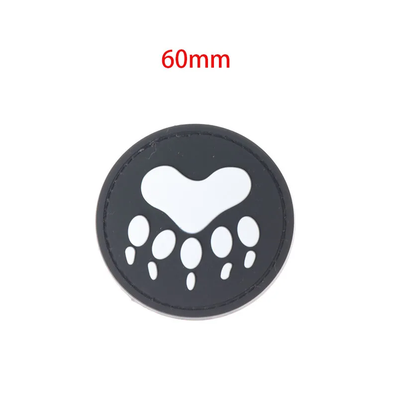 60mm ПВХ наклейка s повязка тактика большая Лига кикер Размер глаза лапа Резиновый значок открытый боевой дух синий армейский красный Военная Наклейка на мешок - Цвет: 60mm