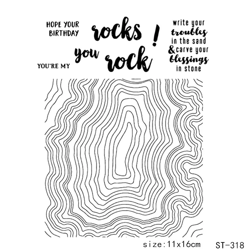 

ZhuoAng Years And Rings Rubber Clear Stamps and Cutting Dies Set for Scrapbooking Photo Album Card Making DIY Decoration Supp