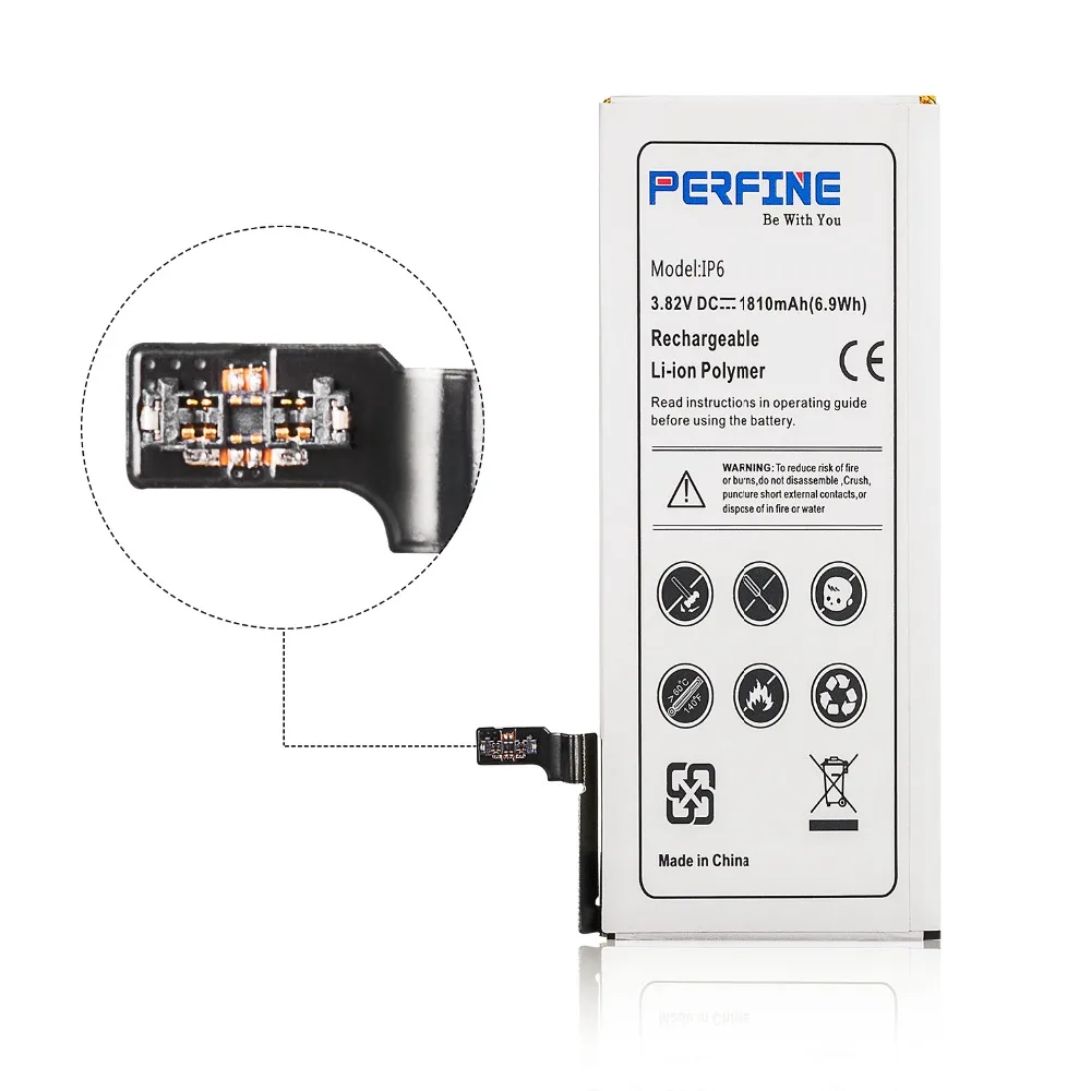 Perfine Новый нулевой цикл Замена батареи для I6 4 7 дюймов IP6G батарея телефона с