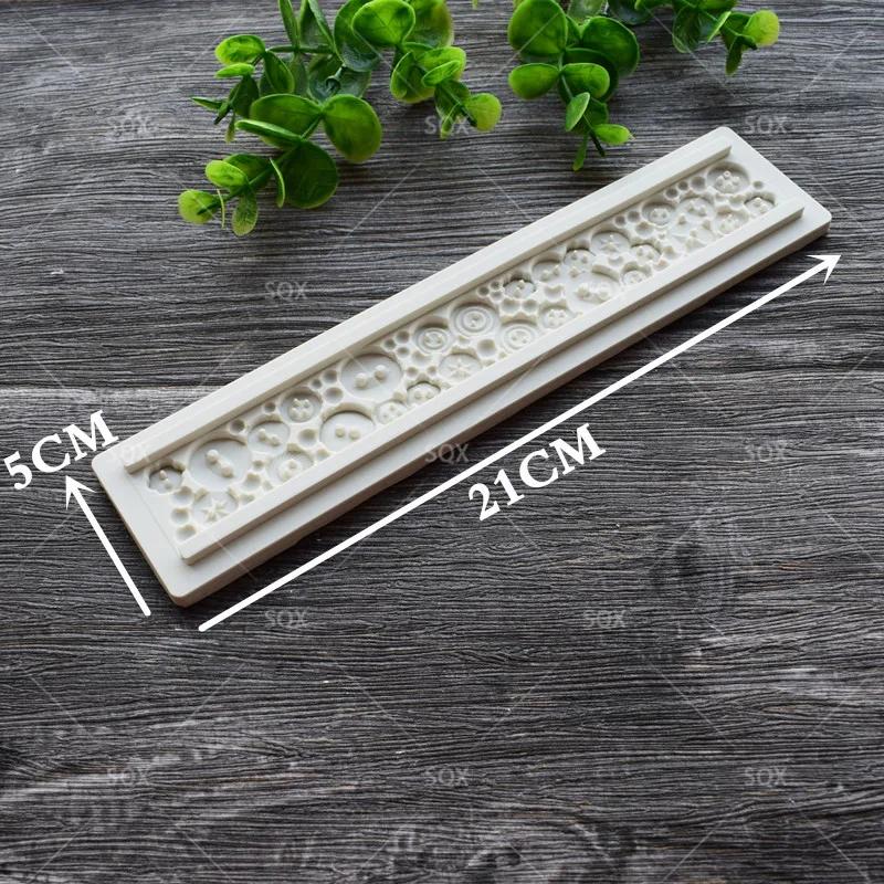 3D силиконовая форма для торта Прямоугольная кнопки DIY формы из помадки